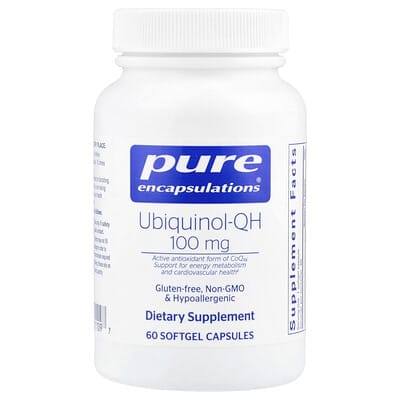 Ubiquinol-QH, 100 mg, 60 мягких капсул