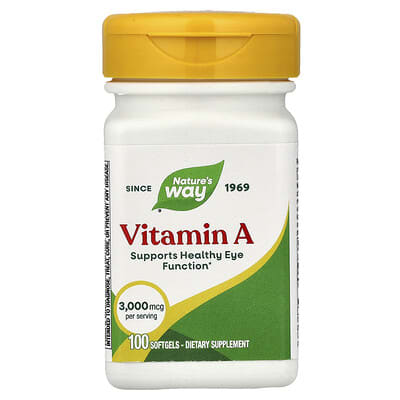 Vitamin A, 3,000 mcg, 100 Softgels