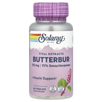 Vital Extracts, Butterbur, 50 mg, 60 вегетарианских капсул