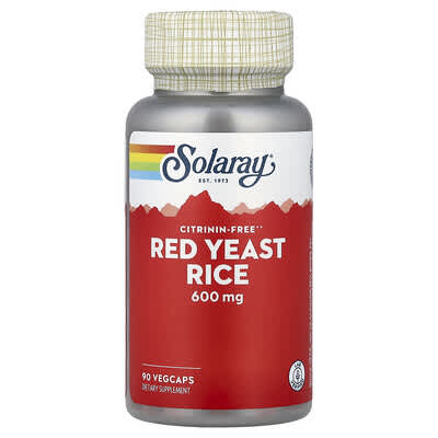 Красный дрожжевой рис, 600 mg, 90 вегетарианских капсул