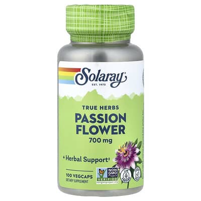 True Herbs, Passion Flower, 100 вегетарианских капсул (350 mg на капсулу)