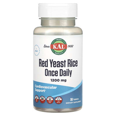 Красный дрожжевой рис KAL, 1,200 mg, 30 таблеток