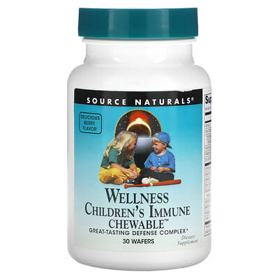 Детская жевательная добавка Wellness Immune, вкус ягоды, 30 вафель