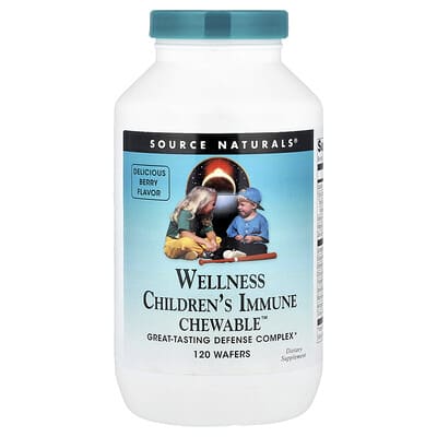 Детская жевательная добавка Wellness Immune, вкус ягоды, 120 вафель