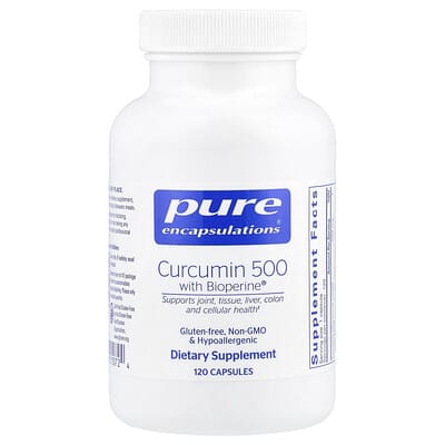 Куркумин 500 с Bioperine®, 120 капсул Pure Encapsulations