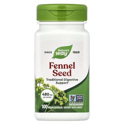Семена фенхеля, 480 mg, 100 веганских капсул
