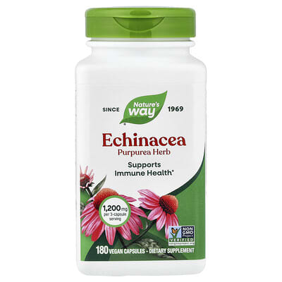 Эхинацея Purpurea, 180 веганских капсул (400 mg на капсулу)