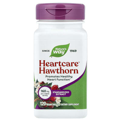 HeartCare™ Hawthorn, 120 Vegan Tablets (80 mg per Tablet)