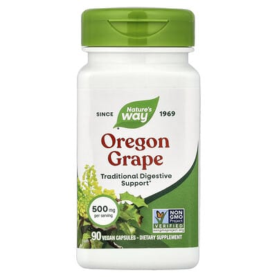 Oregon Grape, 500 mg, 90 веганских капсул