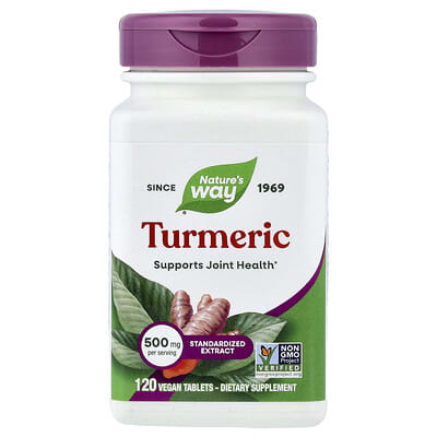 Nature's Way Куркума, 500 mg, 120 веганских таблеток