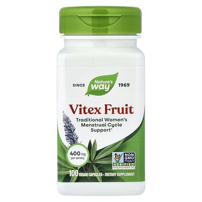 Vitex плоды, 400 mg, 100 веганских капсул