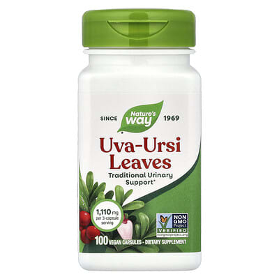 Uva-Ursi Leaves, 100 веганских капсул (370 mg на капсулу)