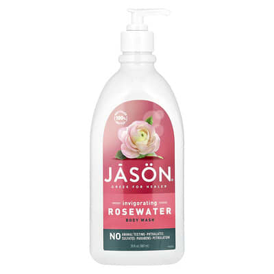 Гель для душа Jason Natural Revitalize Rosewater, 30 fl oz (887 ml)