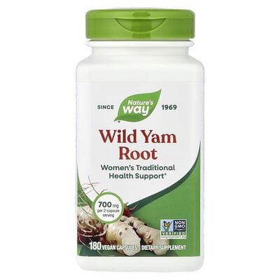 Wild Yam Root, 180 Vegan Capsules (350 mg per Capsule)