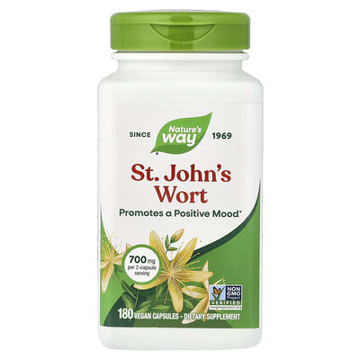 St. John's Wort, 180 Vegan Capsules (350 mg per Capsule)