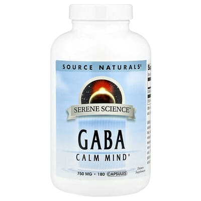 Serene Science®, GABA, 750 mg, 180 капсул
