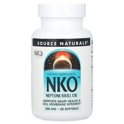 NKO™, масло криля из океана, 500 mg, 60 мягких капсул