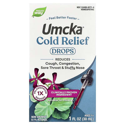 Umcka®, Cold Relief Drops, Ages 1+, 1 fl oz (30 ml)