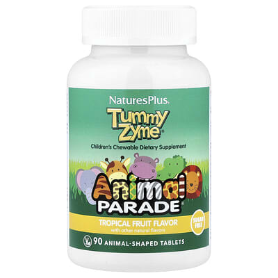Animal Parade®, Tummy Zyme®, Tropical Fruit, 90 фигурных таблеток