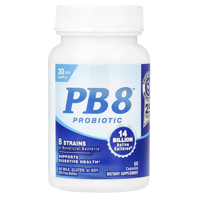 PB 8™, пробиотик, 14 миллиардов, 60 капсул
