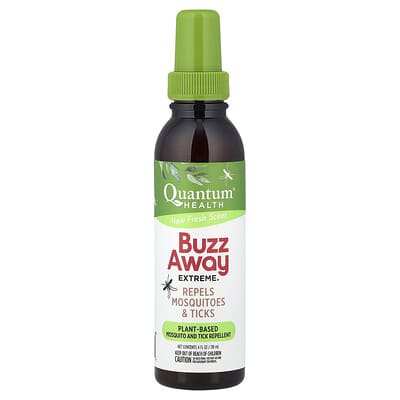 Buzz Away Extreme®, Repels Mosquitoes & Ticks, Fresh, 4 fl oz (118 ml)