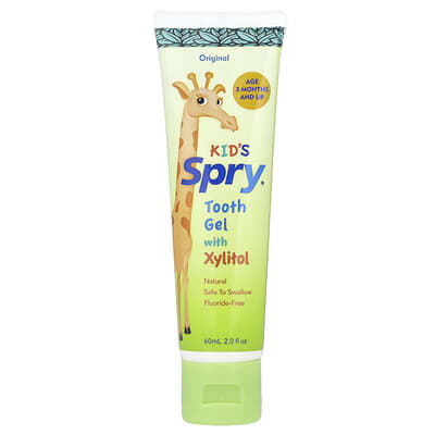 Детский Spry® гель для зубов с ксилитолом, для возраста от 3 месяцев, Original, 2 fl oz (60 ml)