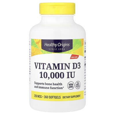 Vitamin D3, 250 mcg (10,000 IU), 360 Softgels