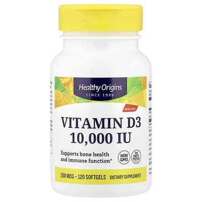 Vitamin D3, 250 mcg (10,000 IU), 120 Softgels