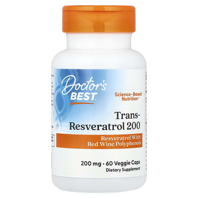 Транс-ресвератрол 200, 200 mg, 60 вегетарианских капсул