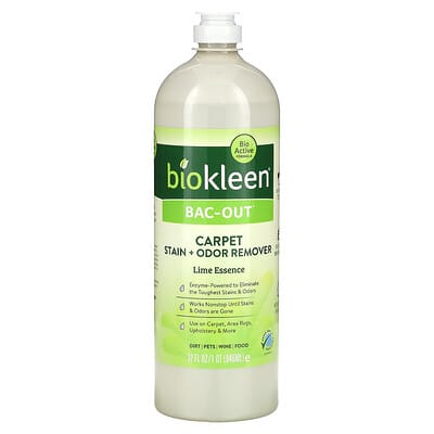 Biokleen Bac-Out Средство для удаления пятен и запахов с ароматом лайма, 32 fl oz (946 ml)