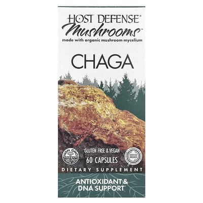 Mushrooms™, чага, 60 капсул (0.5 g на капсулу)