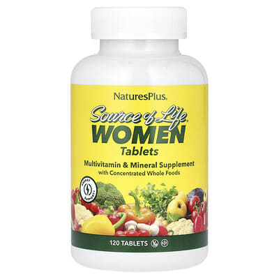 Source of Life®, Women, Multivitamin & Mineral Supplement with Concentrated Whole Foods , 120 Tablets