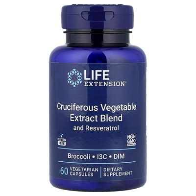 Cruciferous Vegetable Extract Blend with Resveratrol, 60 Vegetarian Capsules