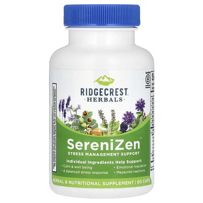 SereniZen, поддержка при стрессе, 60 капсул