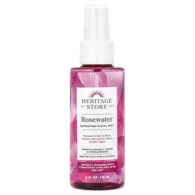 Rosewater, Refreshing Facial Mist, All Skin Types, 4 fl oz (118 ml)