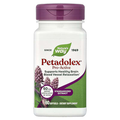 Nature's Way Petadolex®, Pro-Active, 50 mg, 60 мягких капсул