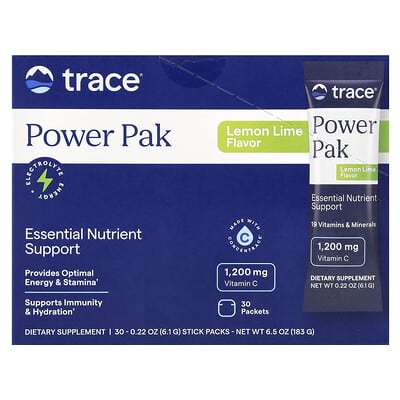 Power Pak, Lemon Lime, 30 Stick Packets, 0.22 oz (6.1 g) Each