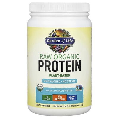 Garden of Life RAW Organic Protein, без вкуса, 1 lb 3.75 oz (560 g)