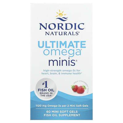 Ultimate Omega® Minis, Strawberry, 60 Mini Soft Gels (560 mg per Soft Gel)