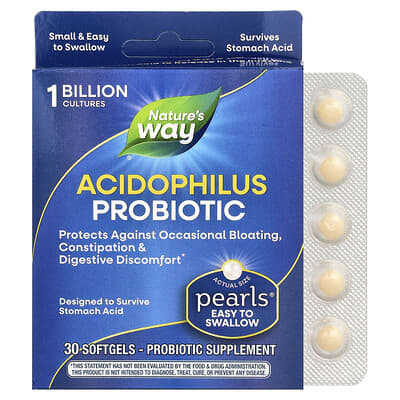 Acidophilus Probiotic Pearls®, 1 Billion CFU, 30 мягких капсул