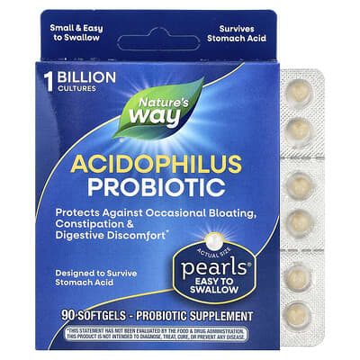 Pearls®, пробиотик Acidophilus, 1 Billion CFU, 90 мягких капсул