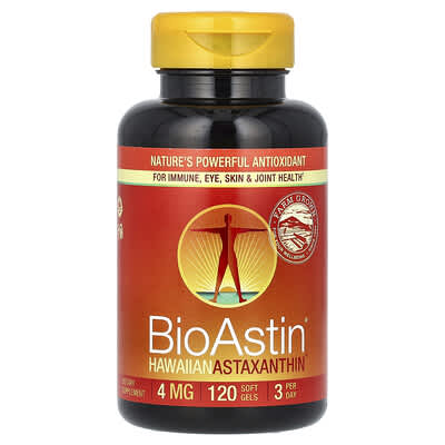 BioAstin®, Hawaiian Astaxanthin, 4 mg, 120 мягких капсул