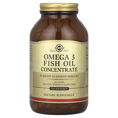 Концентрат рыбьего жира Omega 3, 120 мягких капсул