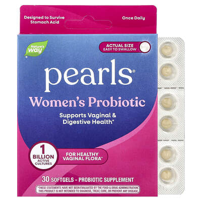 Pearls®, Женский пробиотик, 1 Billion CFU, 30 мягких капсул