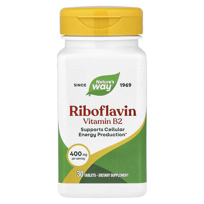 Riboflavin витамин B2, 400 mg, 30 Tablets