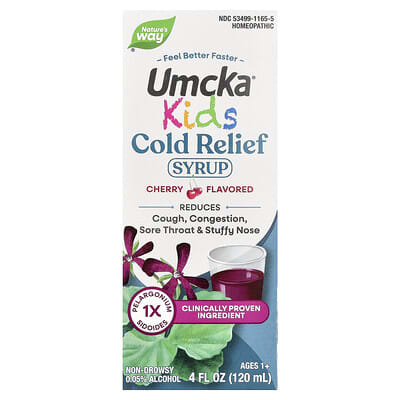 Umcka®, Детский сироп от простуды, вишня, 4 fl oz (120 ml)