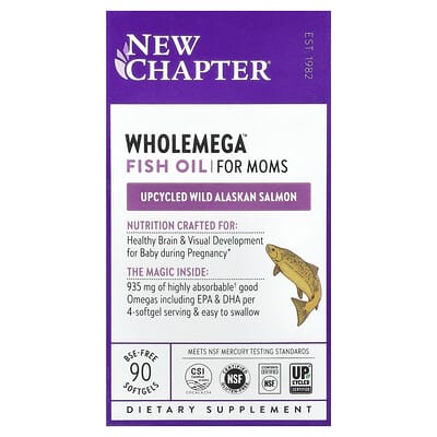 Wholemega™ Рыбий жир для мам, 90 мягких капсул