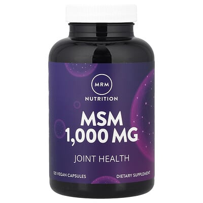 MRM Nutrition MSM, 1,000 mg, 120 веганских капсул