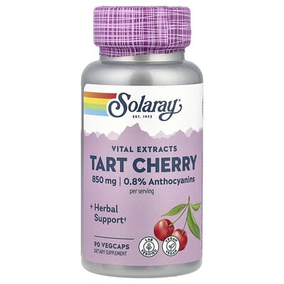 Vital Extracts, экстракт терпкой вишни, 90 вегетарианских капсул (425 mg на капсулу)