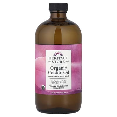 Organic Castor Oil, 16 fl oz (473 ml)